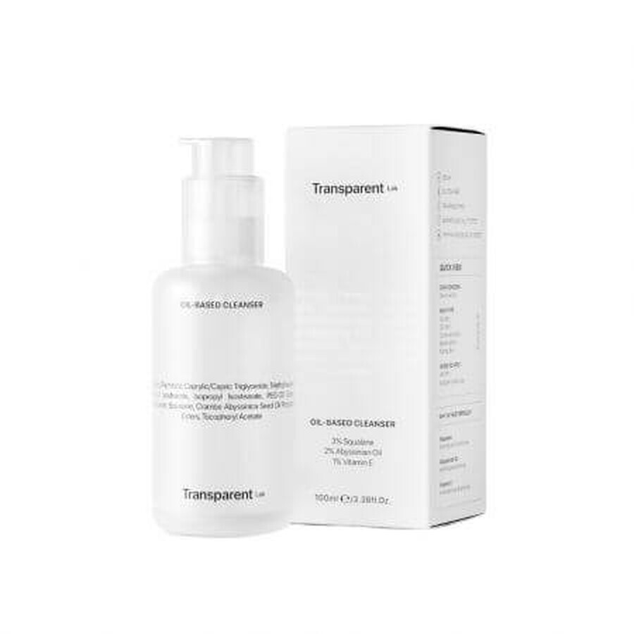 Squalane oil-based makeup remover, 100 ml, Transparent Lab