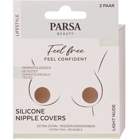 Parsa Beauty Siliconen borstkompressen met kleeflaag, 4 stuks.