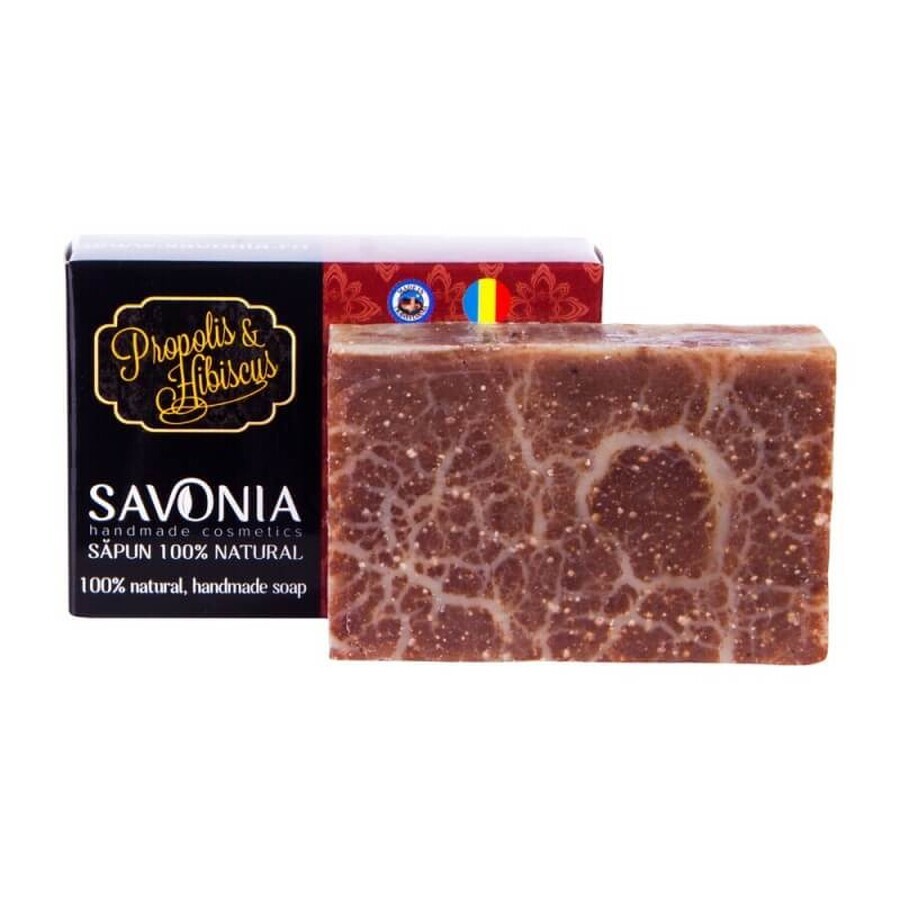 Sapone naturale alla Propoli e Ibisco, 90g, Savonia