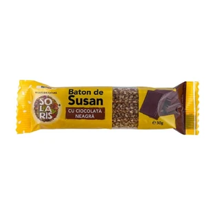 Dark chocolate sesame bar, 30 g, Solaris