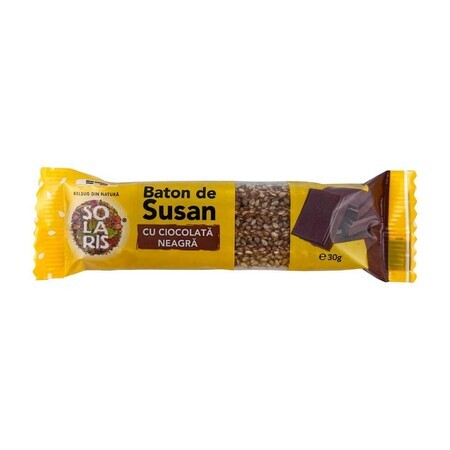 Baton de susan cu ciocolata neagra, 30 g, Solaris