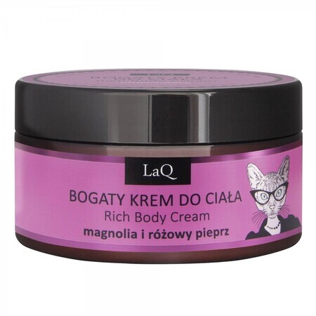 Moisturizing body cream with magnolia and pink pepper, 200 ml, LaQ