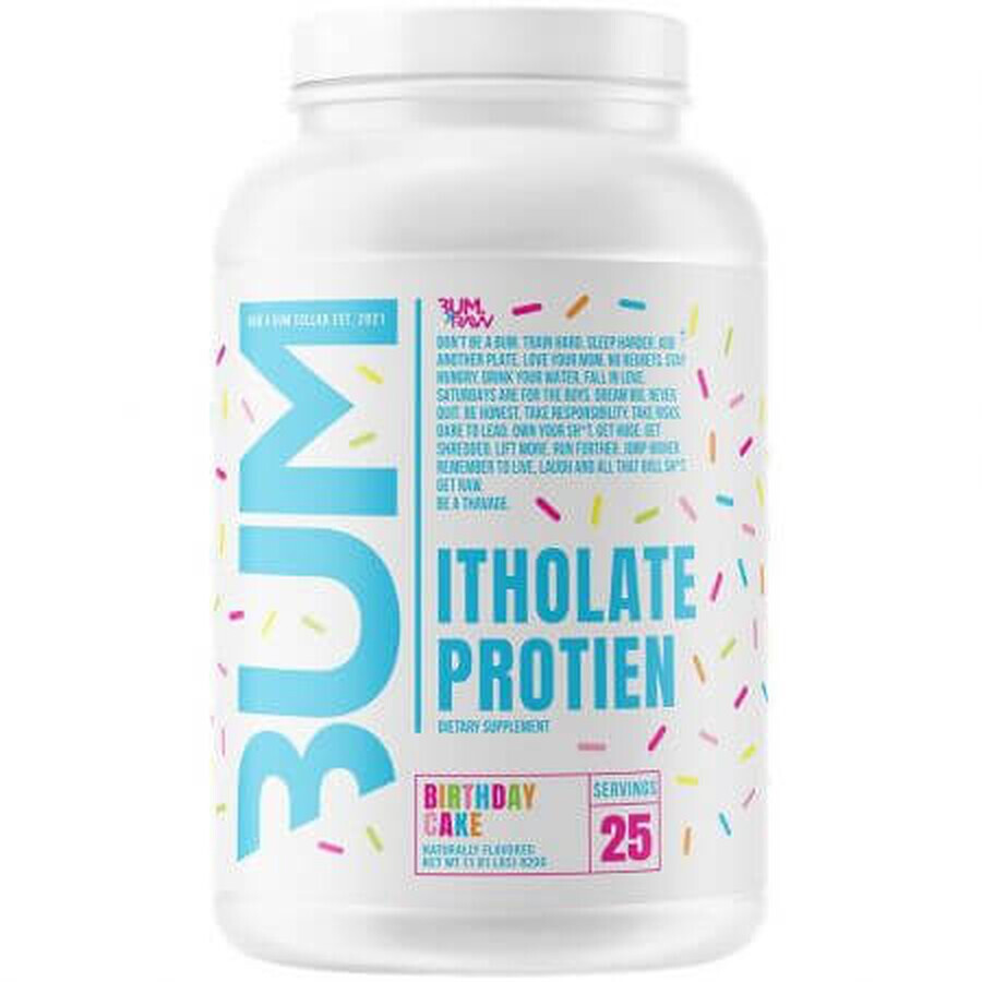 Proteine ​​in polvere di tipo isolato del siero di latte con Birthday Cake Cbum Series Itholate Protein, 820 g, Raw Nutrition