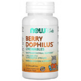 Berry Dophilus 2 milliards CFU x 60 cpr à mâcher, Now Foods 