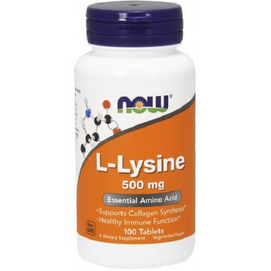 L-Lysine 500 mg x 100 tablets, Now Foods