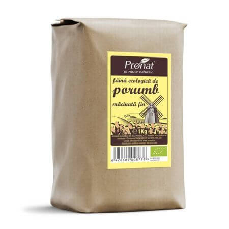 Faina Bio de porumb macinata fin, 1 kg, Pronat