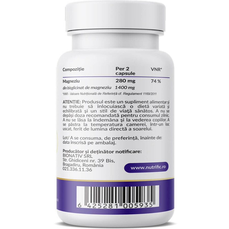 Magnesium Glycinat Optim, 60 Kapseln, Nutrific