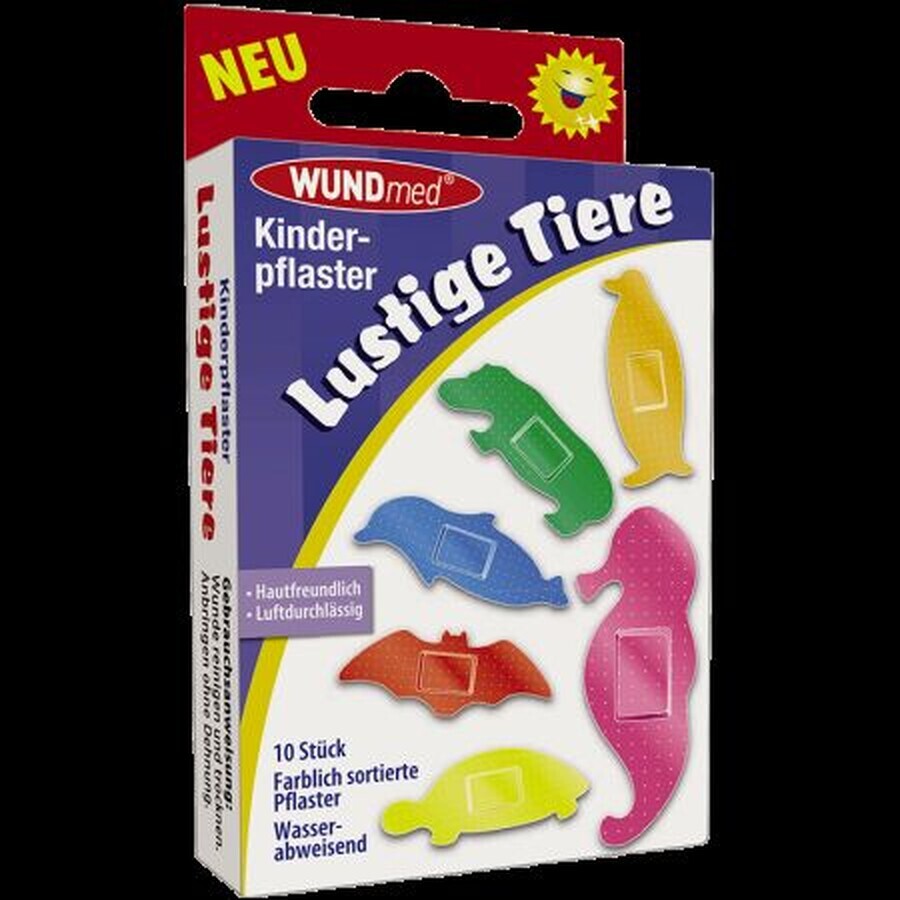 Plasture pentru copii Siluete Amuzante, 10 bucati, WUNDMed