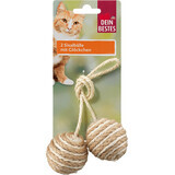 Dein Bestes Palline di sisal con campanelli per gatti, 1 pz