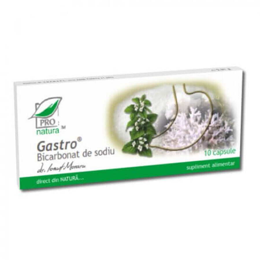 Bicarbonato di sodio gastro, 10 capsule, Pro Natura