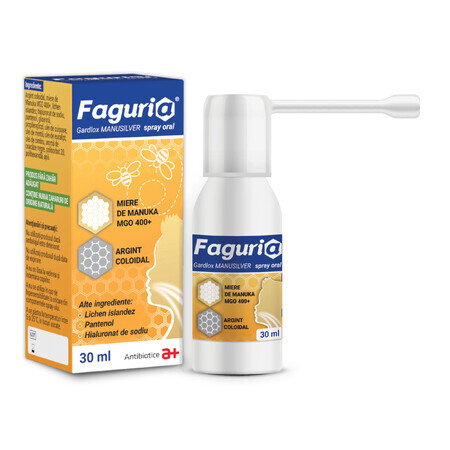 Faguria Gardlox Manusilver orale spray, 30ml, Antibiotice SA