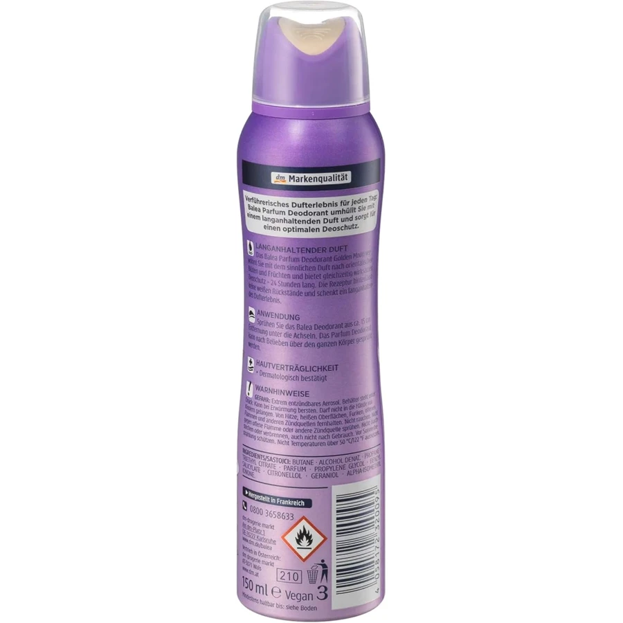 Balea Deodorantverstuiver Golden Moon, 150 ml