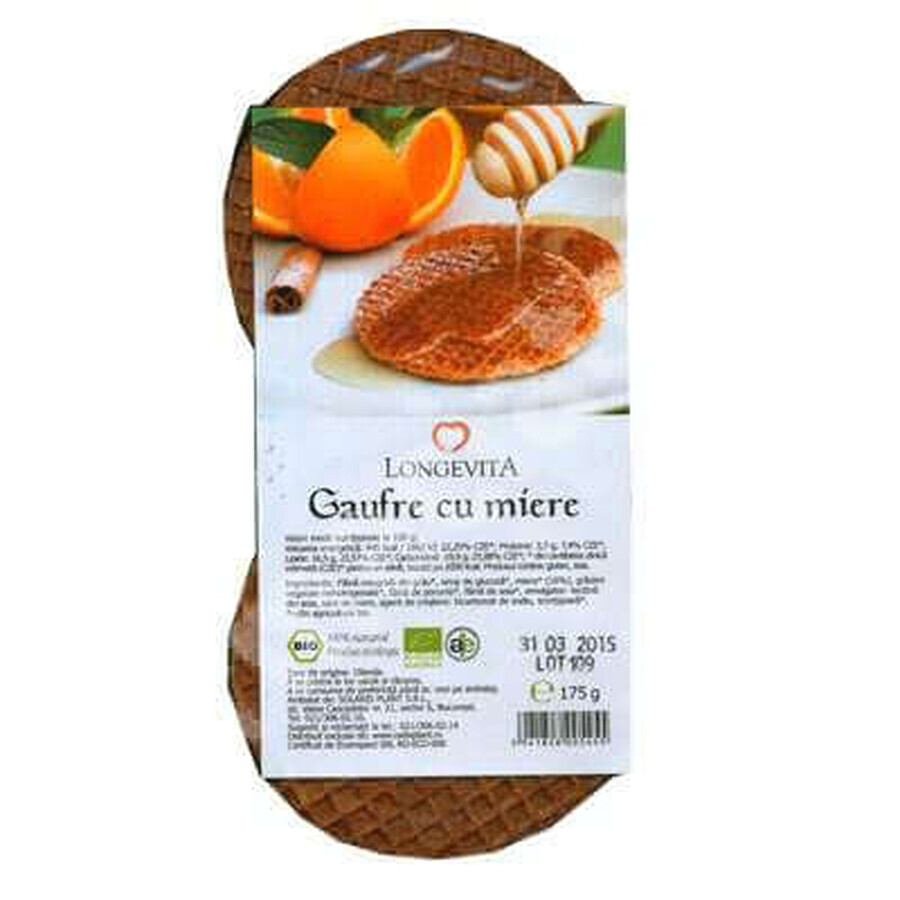 Gaufre Bio cu miere, 175 g, Longevita