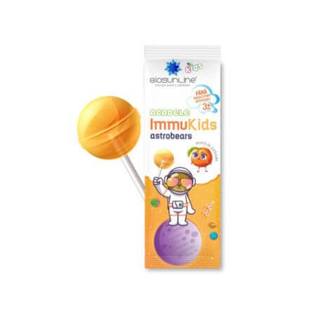 Immukids Astrobears orange-flavoured lollipop, 1 piece, BioSunLine