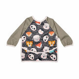 Bib with long sleeve and pocket, Animals, Coccorito