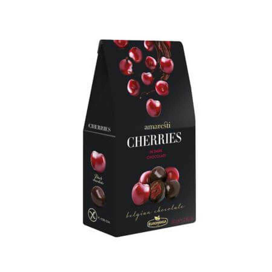 Cherries in Belgian dark chocolate 80%, 80 g, Amaresti