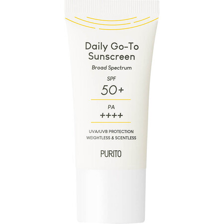 Crema viso per la protezione solare con SPF 50+ PA++++ Daily Go-To, 15 ml, Purito