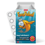 Easy fishoil Oméga 3 et vitamine D, 30 comprimés à croquer, EasyVit