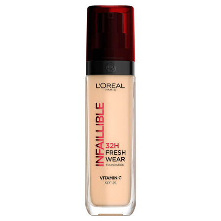 Base de maquillaje Infaillible 32H Fresh Wear 100 Fair-Light resistente a la transferencia, 30 ml, L'Oreal