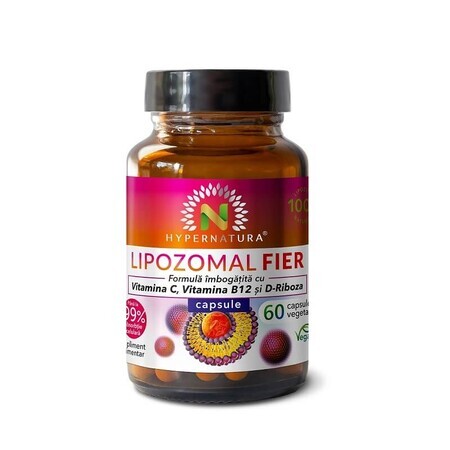 Lipozomales Eisen+Vit C+B12+D-Ribose, 60 Kapseln, Hypernatura