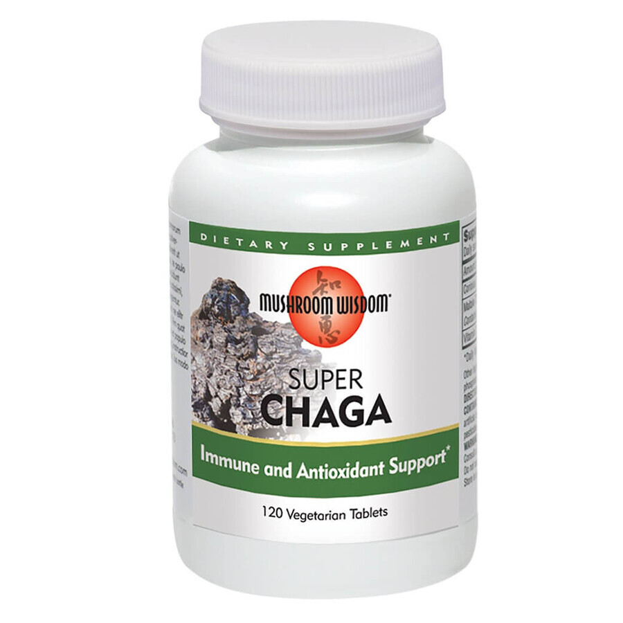 Super Chaga Mushroom Wisdom, 120 comprimés végétariens, Secom