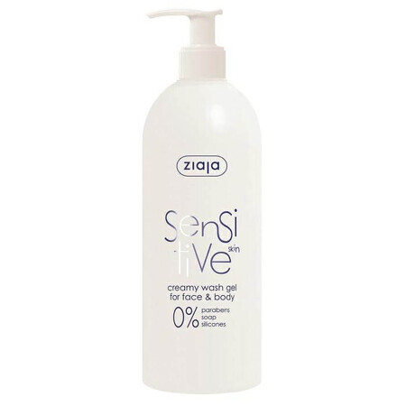 Gel detergente cremoso per viso e corpo Sensitive, 400 ml, Ziaja