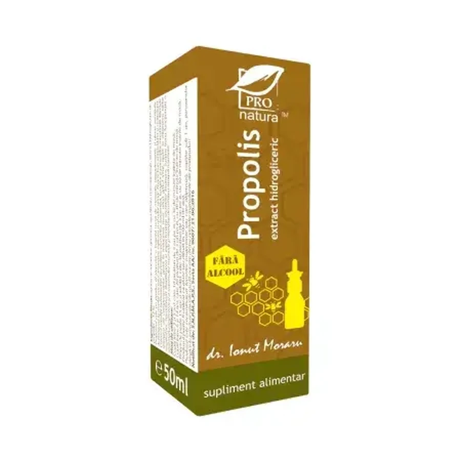 Propolis Extract Hydroglyceric X 50 ml, Pro Natura