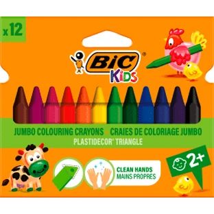 BIC Dreikant-Wachsmalstifte, 12 Stück