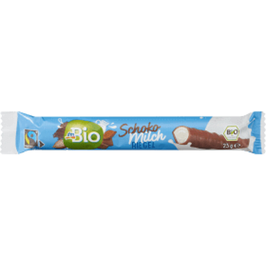 DmBio Milk and chocolate bar, 42 g