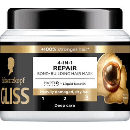 Schwarzkopf GLISS 4 in 1 herstellend haarmasker, 400 ml