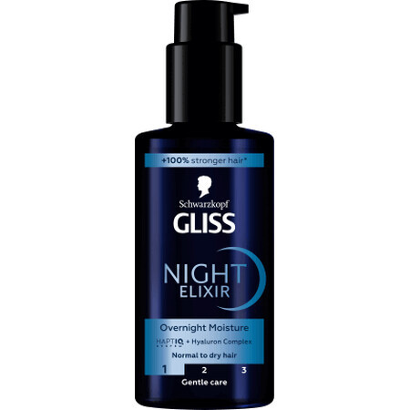 Schwarzkopf GLISS Elisir notturno per capelli normali e secchi, 100 ml