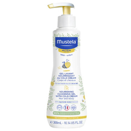 Gel nettoyant nourrissant au Cold Cream, 300 ml, Mustela