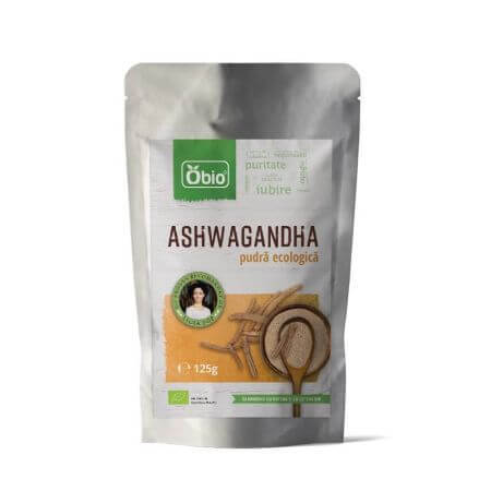 Ashwagandha en poudre Bio, 125 g, Obio