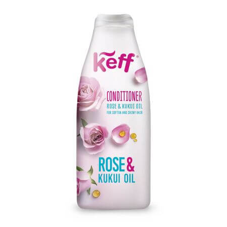 Conditioner voor zacht en glanzend haar, 500 ml, Rozenolie en Kukui-olie, Keff