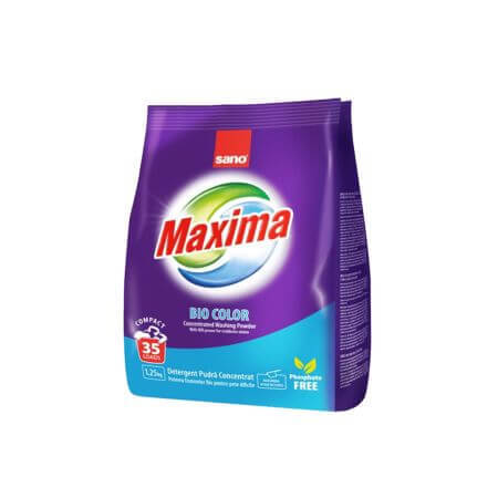 Maxima automatisch waspoeder, 1.25 kg, Bio Color, Sano