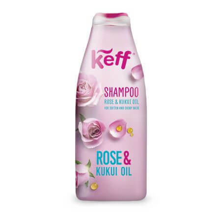 Hydraterende shampoo, 500 ml, Rozenbottelolie en Kukui-olie, Keff