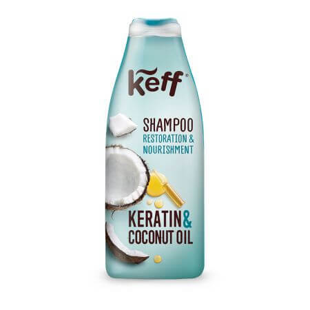 Shampoo voor herstel en bescherming, 500 ml, Keratine en kokosolie, Keff