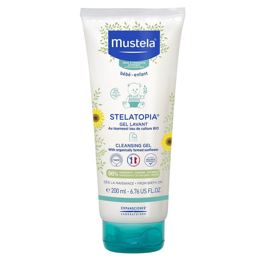 Reinigingsgel voor de atopische huid Stelatopia, 200 ml, Mustela