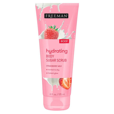 Scrub corpo idratante con latte e fragola, 175 ml, Freeman