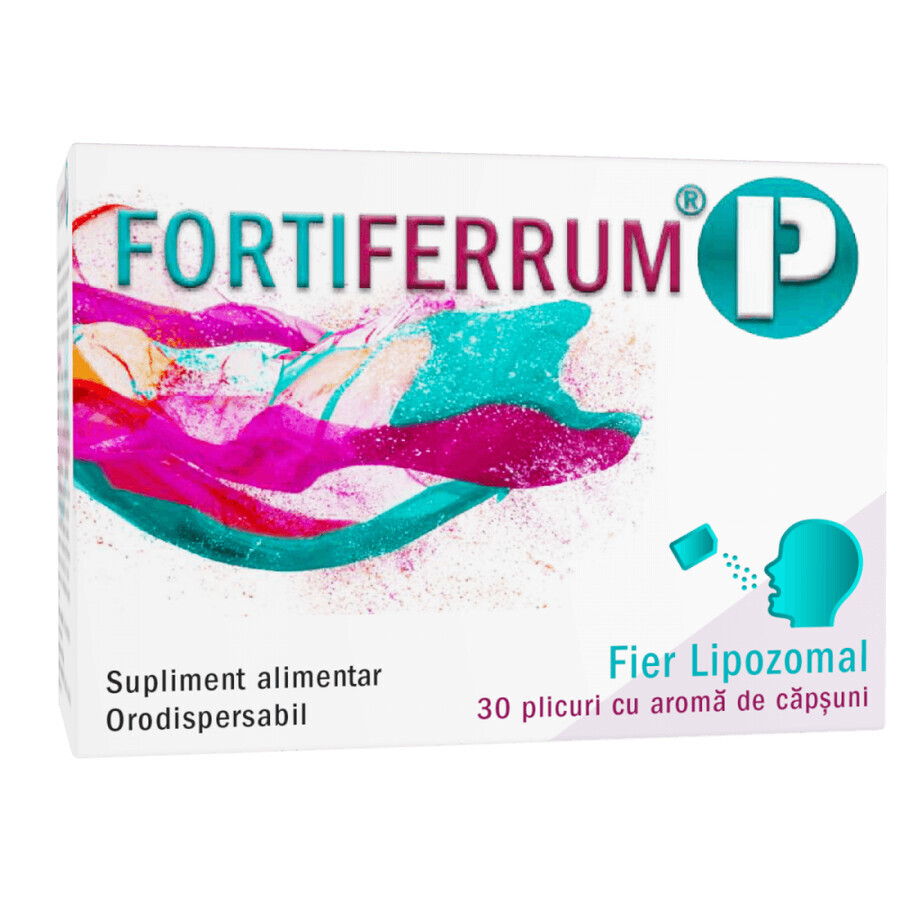 Fortiferrum P with strawberry flavour, 30 sachets, Esvida Pharma