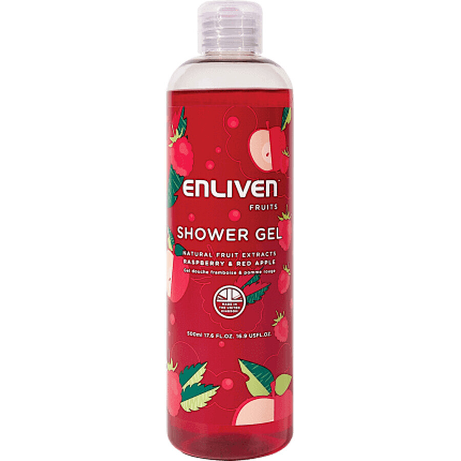 Enliven Himbeer- und Cranberry-Duschgel, 500 ml