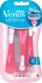 Gillette Venus Sensitive Skin Razors, 6 pcs