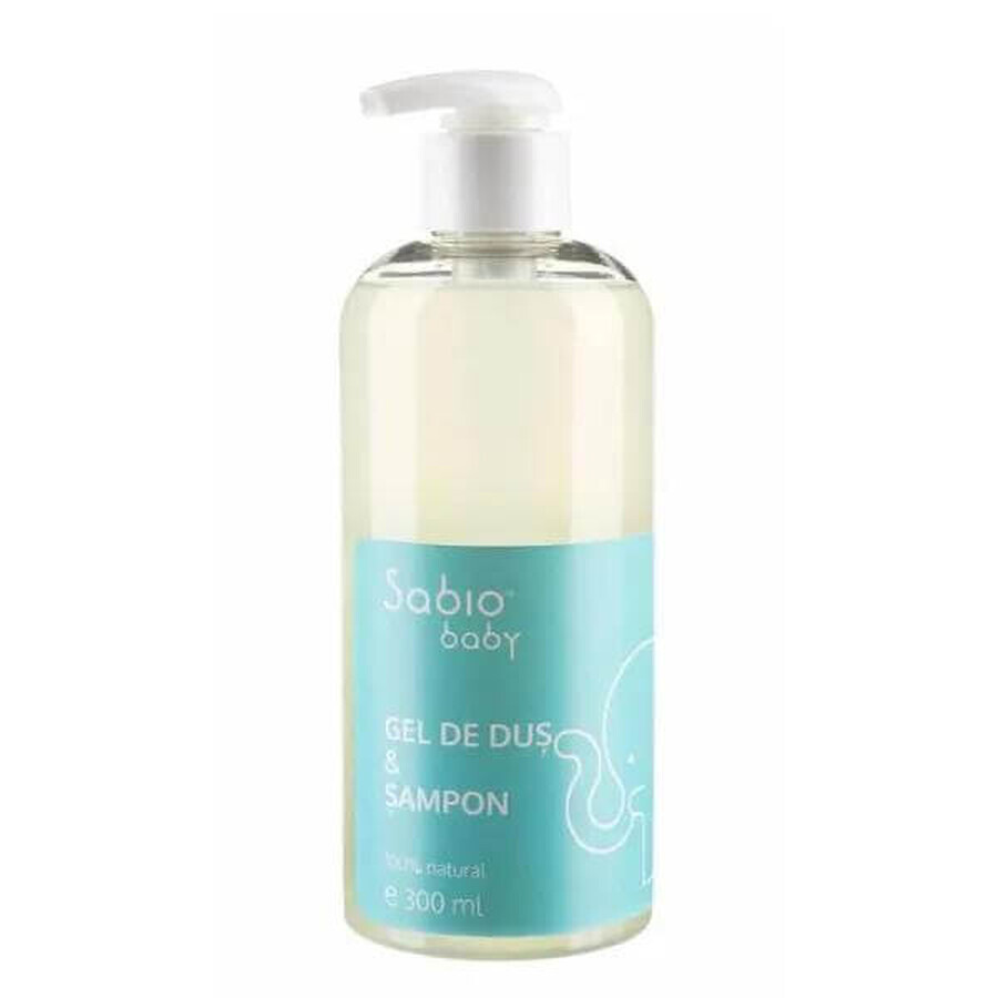 Gel de ducha y champú, Bebé, 300 ml, Sabio