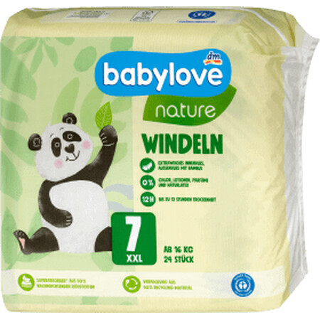 Babylove nature Pannolini nature numero 7, 24 pz