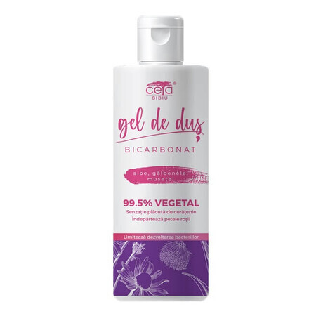 Gel de dus 99.5% vegetala cu bicarbonat, aloe, galbenele, musetel, 200 ml, Ceta Sibiu