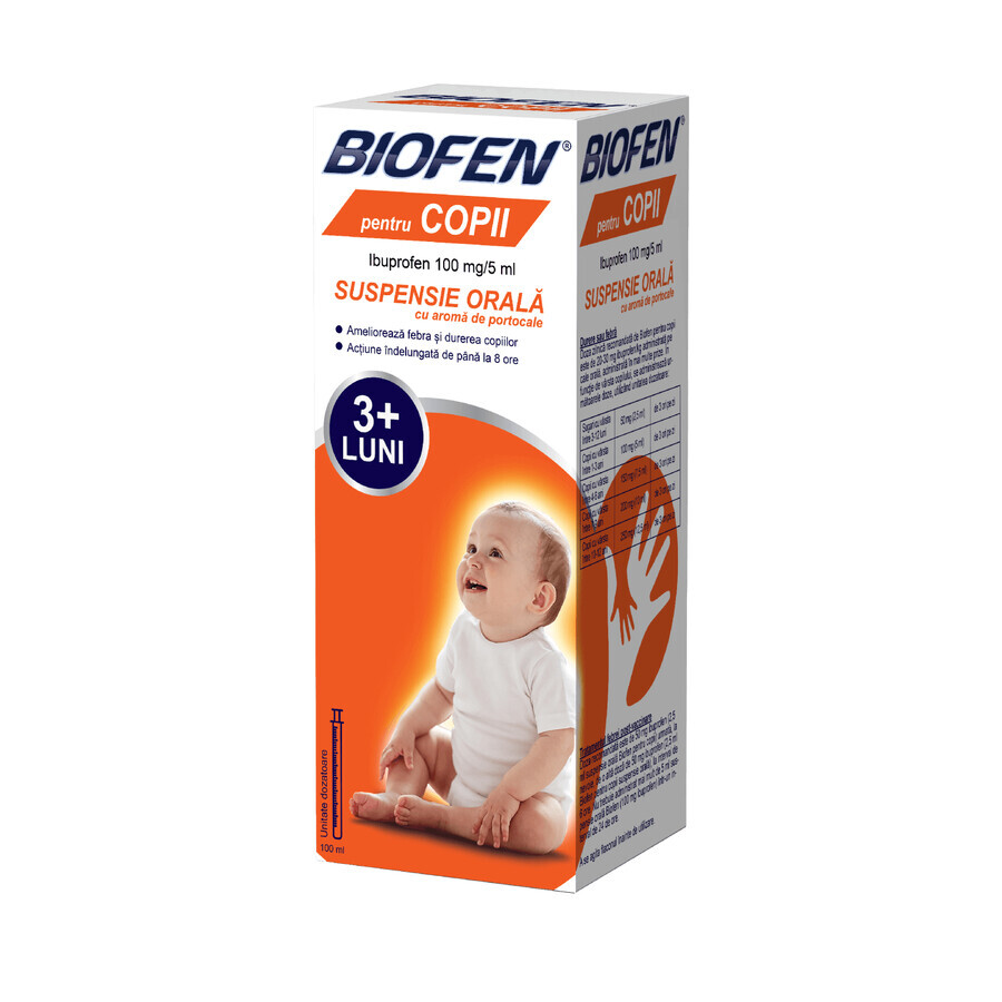 Biofen children 100mg/5ml x 100ml oral suspension (Biofarm)