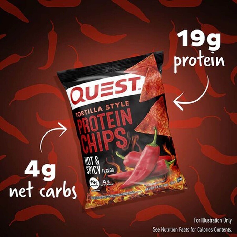 Quest™ Tortilla Style Protein Chips, Spicy Flavoured Protein Chips 32 g