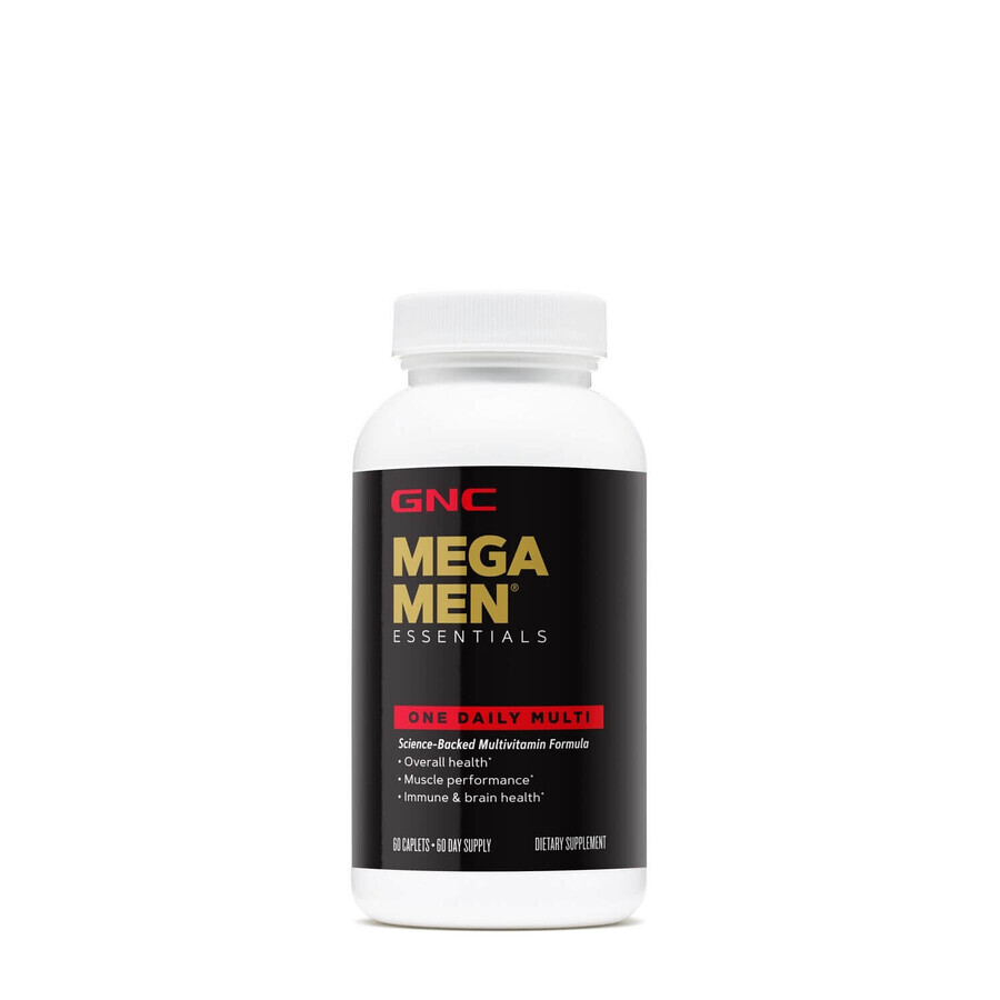 Mega Men Essentials One Daily Multi, Multivitamine pentru Barbati, 60 tb, GNC 