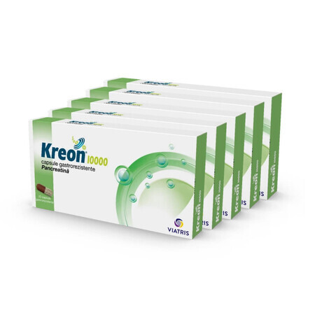 Kreon 10.000, 5 x 20 magensaftresistente Kapseln, Mylan Healthcare