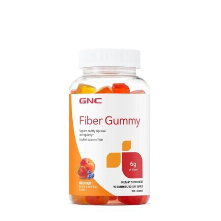 Gommose alla fibra, gelatine al gusto di frutta, 90 gelatine, GNC